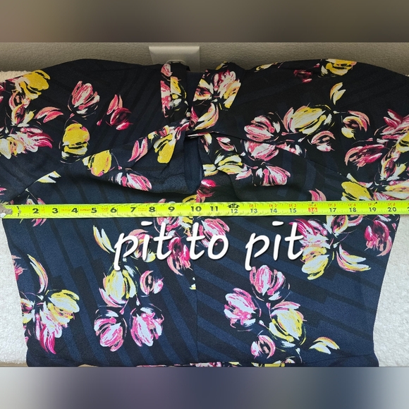 Banana Republic Floral Black Dress Size 12 Casual Feminine Classic - Picture 7 of 11